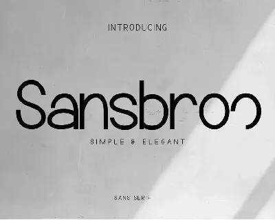 Sansbroo font