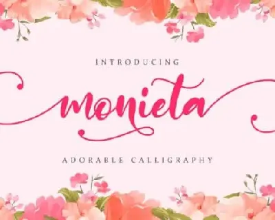 Monieta Calligraphy font