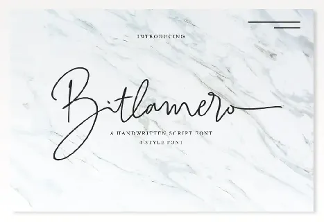 Bitlamero Signature font