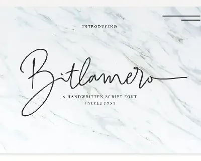 Bitlamero Signature font