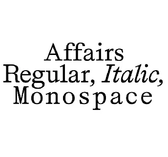 Affairs Family font