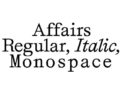 Affairs Family font