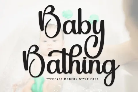 Baby Bathing Calligraphy font