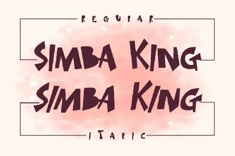 Simba King Display font