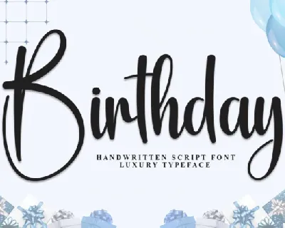 Birthday Calligraphy font