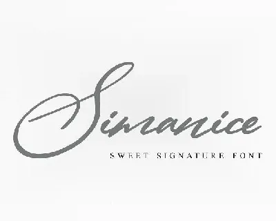 Simanice Signature font