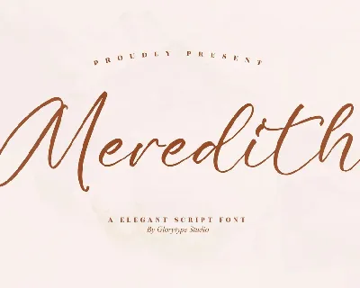 Meredith font