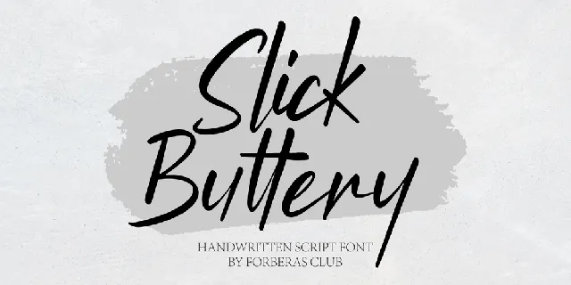 Slick Buttery Demo font