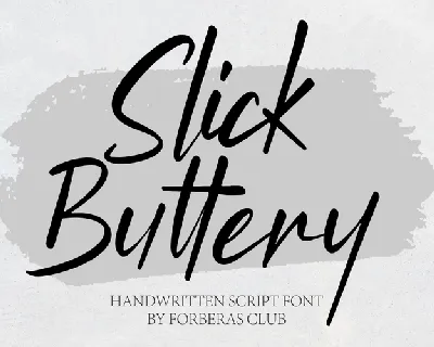 Slick Buttery Demo font