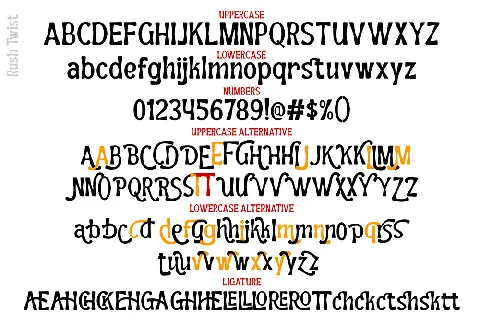 Rush Twist Demo font