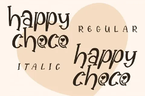 Happy Choco Display font