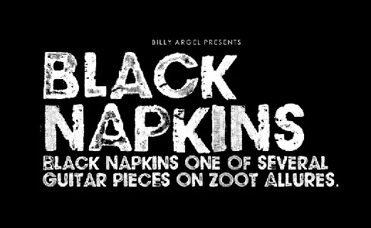 BLACK NAPKINS font