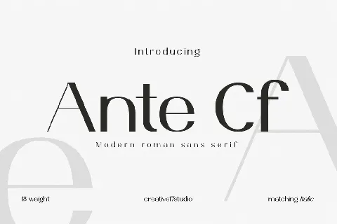 Ante Cf font