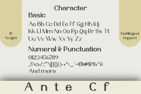 Ante Cf font