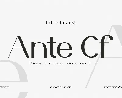 Ante Cf font