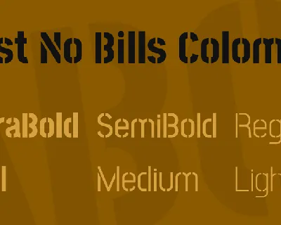 Post No Bills Colombo font