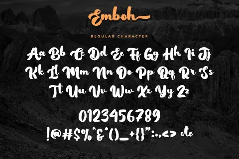 Emboh - Personal use font