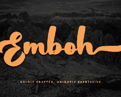 Emboh - Personal use font