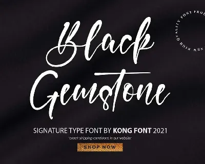 Black Gemstone font