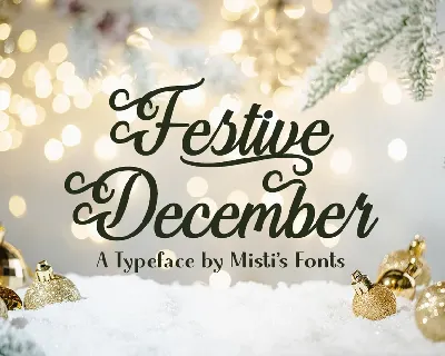 Festive December font
