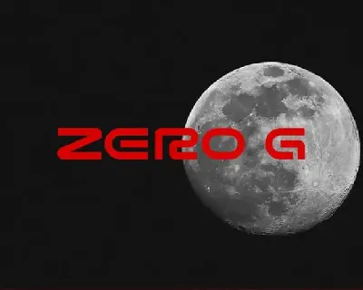 Zero G Display font