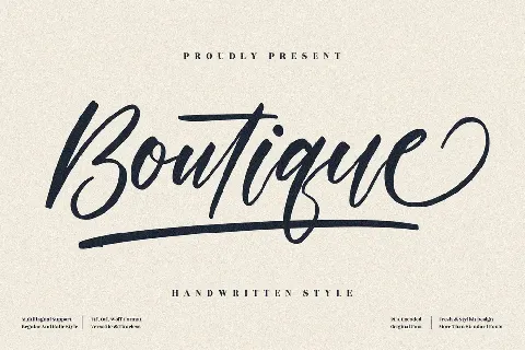 Boutique font