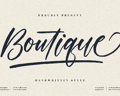 Boutique font