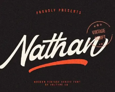 Nathan – Vintage Script font