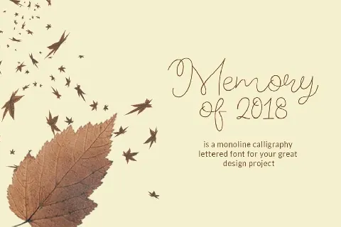 Memory Of 2018 font