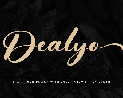 Dealyo - Personal use font