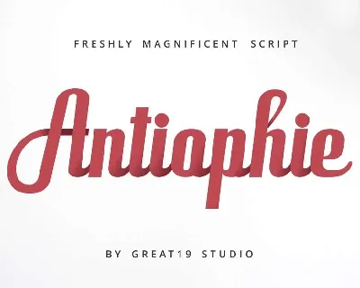 Antiophie Script Free font