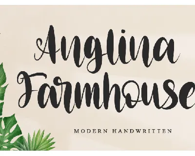 Anglina Farmhouse-Personal use font