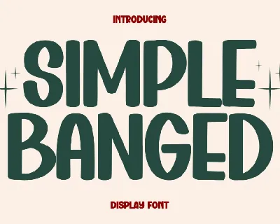 Simple Banged font