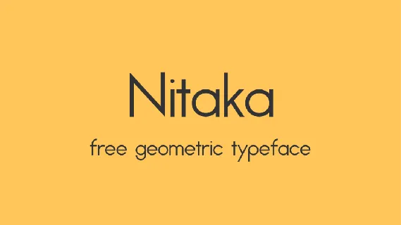 Nitaka Typeface font