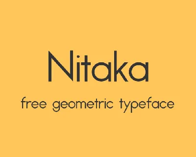 Nitaka Typeface font