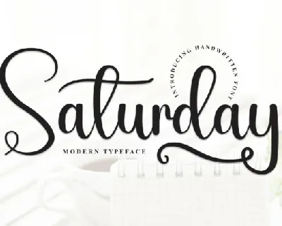 Saturday Script font