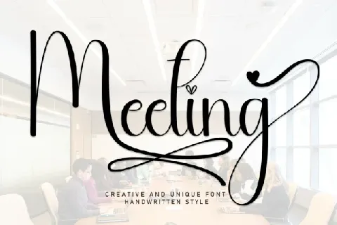 Meeting Script Typeface font