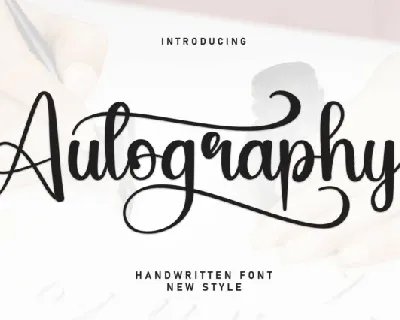Autography Script font