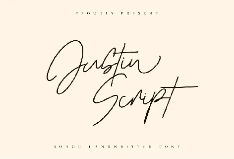 Justin script Personal use font