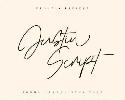 Justin script Personal use font