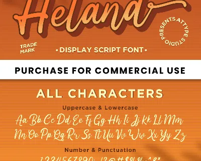 Heland - Personal Use font