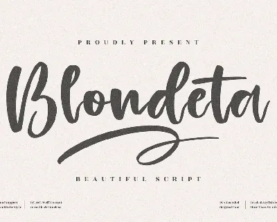 Blondeta font