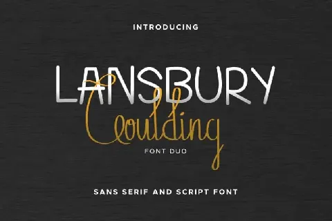 Lansbury Goulding Script Duo font