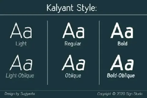 Kalyant Sans Family font