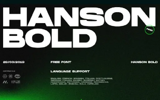 Hanson Bold font