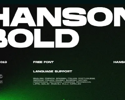Hanson Bold font