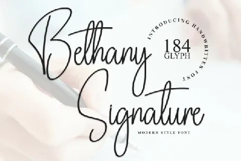 Bethany Signature font