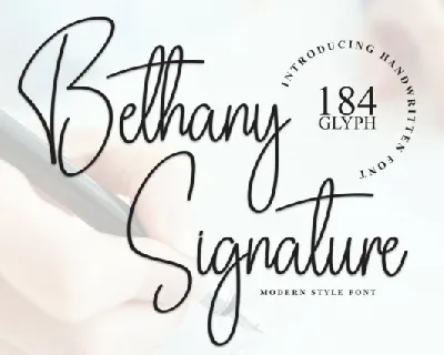 Bethany Signature font