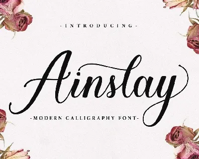 Ainslay Script Free font