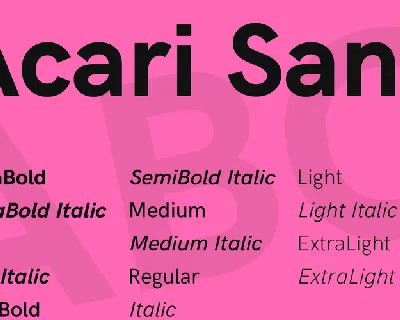 Acari Sans font